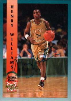 1992 Front Row Draft Picks - Signature Series #75 Henry Williams Front