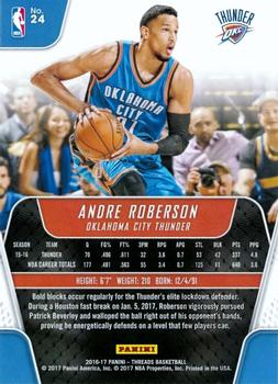 2016-17 Panini Threads #24 Andre Roberson Back