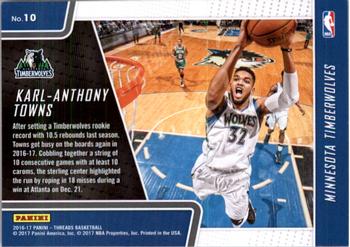 2016-17 Panini Threads - Board of Directors #10 Karl-Anthony Towns Back