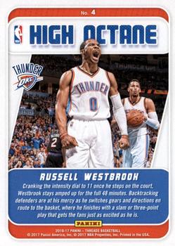 2016-17 Panini Threads - High Octane Century Proof Red #4 Russell Westbrook Back