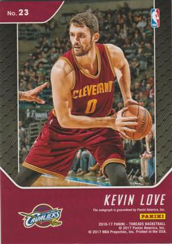 2016-17 Panini Threads - Autographs #23 Kevin Love Back