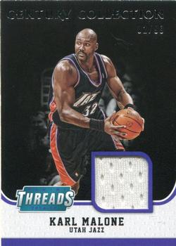 2016-17 Panini Threads - Century Collection Materials #17 Karl Malone Front