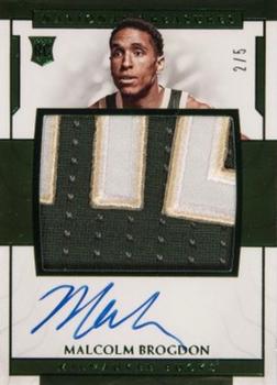 2016-17 Panini National Treasures - Rookie Patch Autographs Emerald #126 Malcolm Brogdon Front