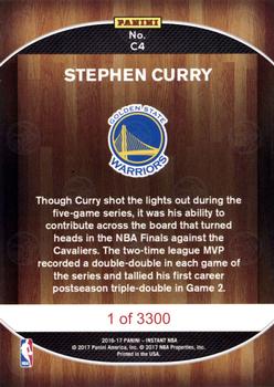 2016-17 Panini Instant NBA - Golden State Warriors 2017 Finals Championship Set Red #C4 Stephen Curry Back