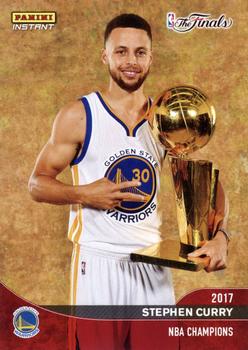 2016-17 Panini Instant NBA - Golden State Warriors 2017 Finals Championship Set Red #C4 Stephen Curry Front