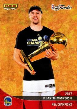 2016-17 Panini Instant NBA - Golden State Warriors 2017 Finals Championship Set Red #C15 Klay Thompson Front
