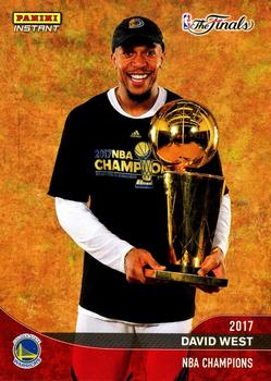 2016-17 Panini Instant NBA - Golden State Warriors 2017 Finals Championship Set Red #C16 David West Front