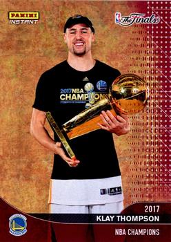 2016-17 Panini Instant NBA - Golden State Warriors 2017 Finals Championship Set Burgundy #15 Klay Thompson Front