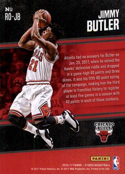 2016-17 Panini Studio - Rising to the Occasion #RO-JB Jimmy Butler Back