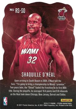 2016-17 Panini Studio - Rock Solid #RS-SO Shaquille O'Neal Back