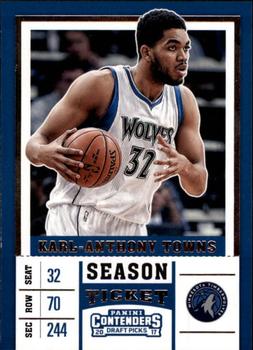 2017 Panini Contenders Draft Picks #27 Karl-Anthony Towns Front