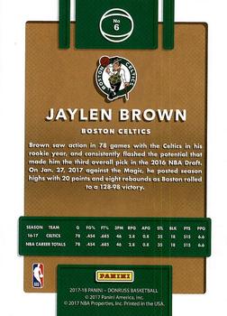 2017-18 Donruss #6 Jaylen Brown Back