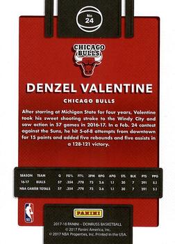 2017-18 Donruss #24 Denzel Valentine Back