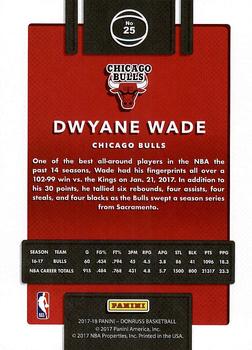 2017-18 Donruss #25 Dwyane Wade Back