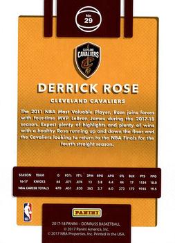 2017-18 Donruss #29 Derrick Rose Back