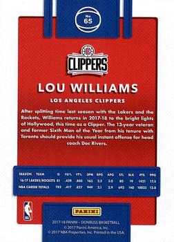 2017-18 Donruss #65 Lou Williams Back