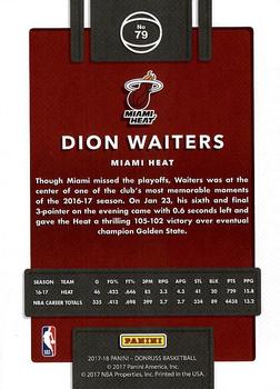 2017-18 Donruss #79 Dion Waiters Back