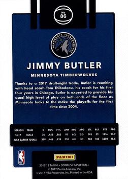 2017-18 Donruss #86 Jimmy Butler Back