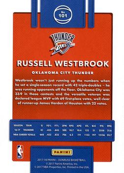 2017-18 Donruss #101 Russell Westbrook Back