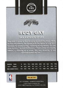 2017-18 Donruss #133 Rudy Gay Back