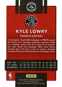2017-18 Donruss #138 Kyle Lowry Back