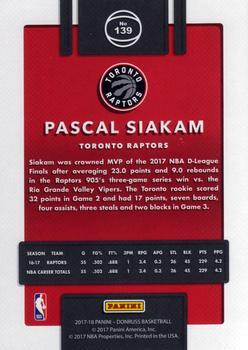 2017-18 Donruss #139 Pascal Siakam Back