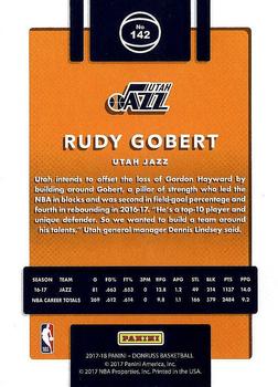 2017-18 Donruss #142 Rudy Gobert Back