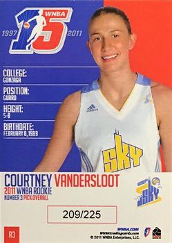 2011 Rittenhouse WNBA - Rookies #R3 Courtney Vandersloot Back