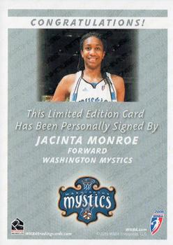 2011 Rittenhouse WNBA - Autographs #NNO Jacinta Monroe Back
