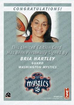 2014 Rittenhouse WNBA - Autographs #NNO Bria Hartley Back