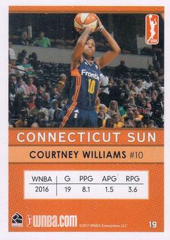 2017 Rittenhouse WNBA #19 Courtney Williams Back