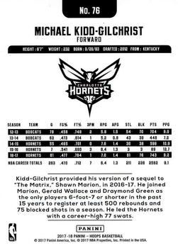 2017-18 Hoops #76 Michael Kidd-Gilchrist Back