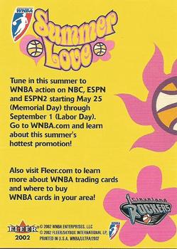 2002 Ultra WNBA - Summer Love Promos #NNO Eva Nemcova Back