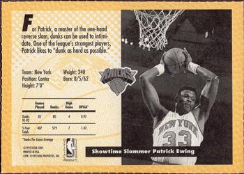 1992-93 Fleer Slam Dunk #NNO Patrick Ewing Back