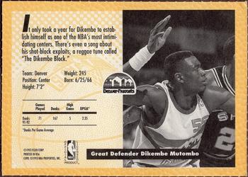 1992-93 Fleer Slam Dunk #NNO Dikembe Mutombo Back