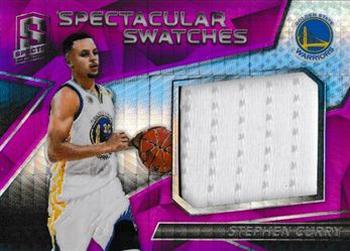 2016-17 Panini Spectra - Spectacular Swatches Pink #20 Stephen Curry Front