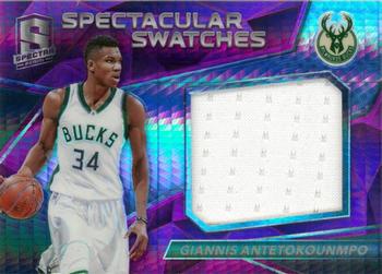 2016-17 Panini Spectra - Spectacular Swatches Pink #33 Giannis Antetokounmpo Front