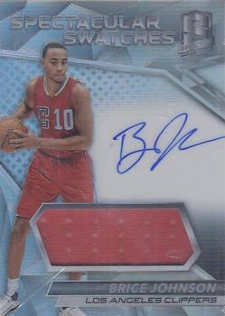 2016-17 Panini Spectra - Spectacular Swatches Autographs #SS-BJN Brice Johnson Front
