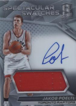 2016-17 Panini Spectra - Spectacular Swatches Autographs #SS-JPL Jakob Poeltl Front