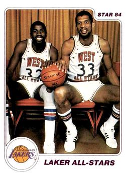 1984-85 Star Arena Los Angeles Lakers #9 Magic Johnson / Kareem Abdul-Jabbar Front