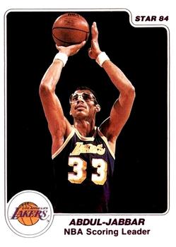 1984-85 Star Arena Los Angeles Lakers #10 Kareem Abdul-Jabbar Front