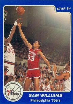 1984-85 Star Arena Philadelphia 76ers #10 Sam Williams Front