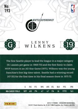 2016-17 Panini Excalibur - Lord #193 Lenny Wilkens Back