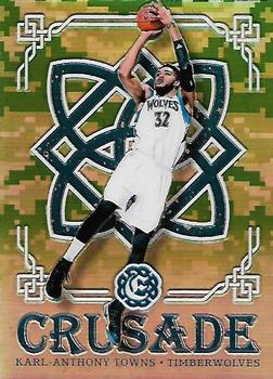 2016-17 Panini Excalibur - Crusade Camo #15 Karl-Anthony Towns Front