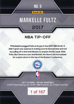 2017-18 Panini Instant NBA #5 Markelle Fultz Back