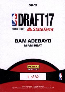2017-18 Panini Instant NBA - Draft Night #DP-13 Bam Adebayo Back
