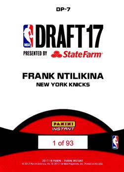 2017-18 Panini Instant NBA - Draft Night #DP-7 Frank Ntilikina Back