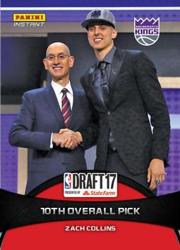 2017-18 Panini Instant NBA - Draft Night #DP-9 Zach Collins Front