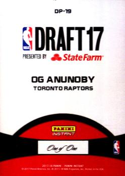 2017-18 Panini Instant NBA - Draft Night Black #DP-19 OG Anunoby Back
