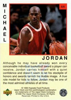 1996-97 Upper Deck Ball Park Michael Jordan - Gold #BP5 Michael Jordan Back